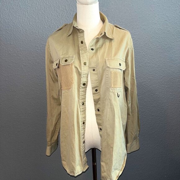 LAUREN BY RALPH LAUREN SAFARI OUTFITTERS Gorpcore Field Shirt Shacket EUC - L - Picture 1 of 13